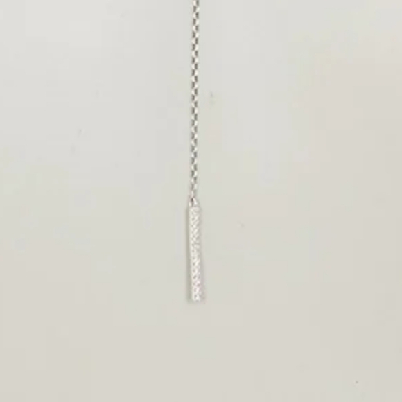 Adornia Swarovski Crystal Lariat Silver - Picture 7 of 8